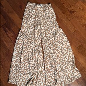 Ces Femme Wide-Leg Jumpsuit in Tan and White Leopard Print